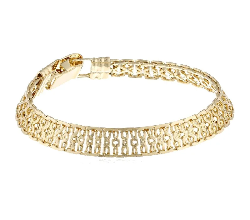 diamond tennis bracelet -1928 Jewelry Gold Retro Regal Chain Bracelet