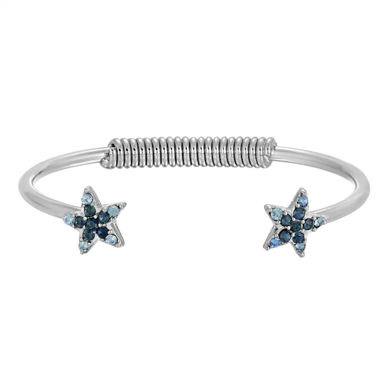 moon and star bracelet -1928 Jewelry Austrian Crystal Star Spring Cuff Bracelet