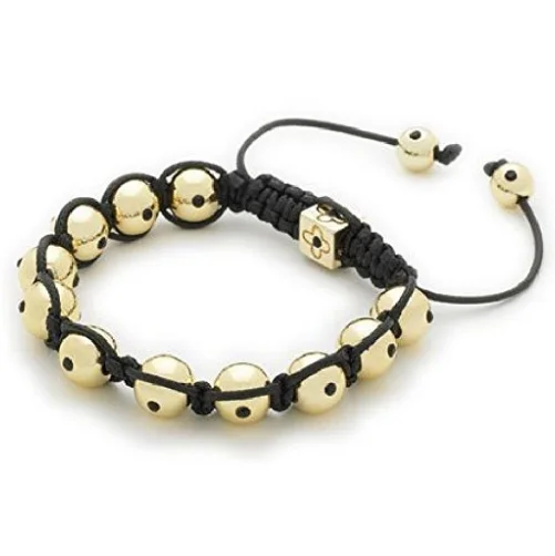 large statement bracelet -Designer Inspired 'Bellatrix' Gold Haematite Czech Crystal Disco Ball Bracelet