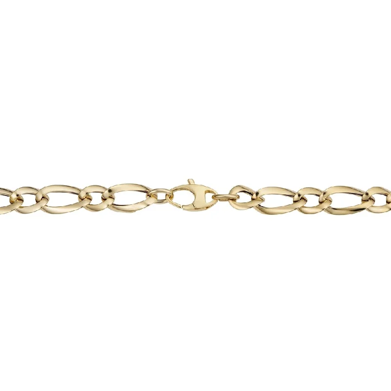 vintage charm bracelet -Fremada Italian 14k Yellow Gold Polished Alternate Oval Link Bracelet (7.3mm,7.5 inch)