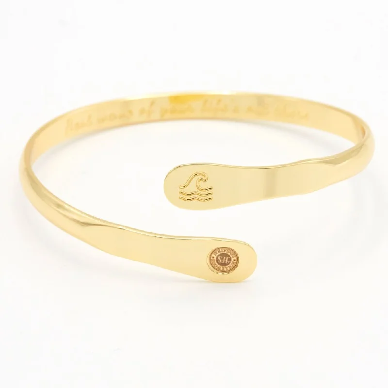 adjustable silver bracelet -Gold Wave Bracelets, Surfers Bracelets, Ocean Bracelets,  Engraved Best wave of your life's out there Bracelets