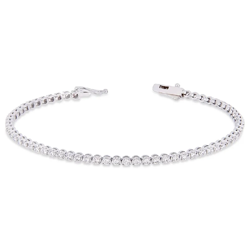 luxury diamond bracelet -Miadora Signature Collection 14k White Gold 1 5/8ct TDW Diamond Tennis Bracelet