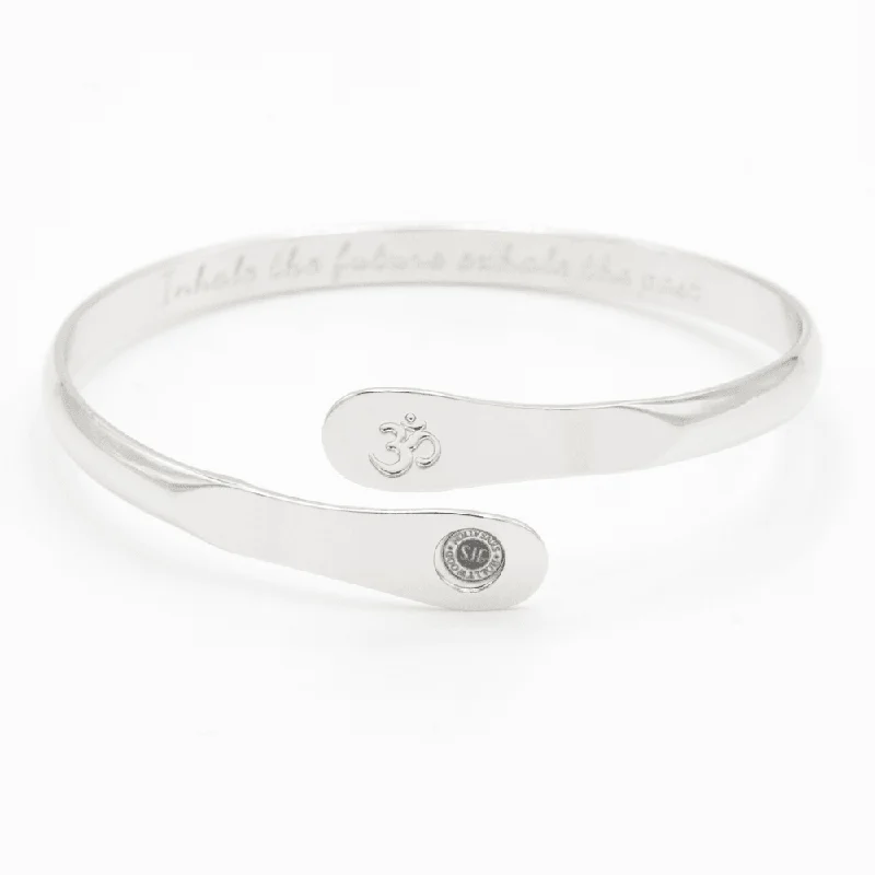 engraved couple’s bracelet -Yoga Bracelets, Om Bracelets, Engraved Bracelets Inhale the future exhale the past- The Om Symbol