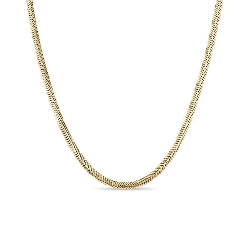 handmade crochet necklace -14k Gold Small Snake Chain Necklace