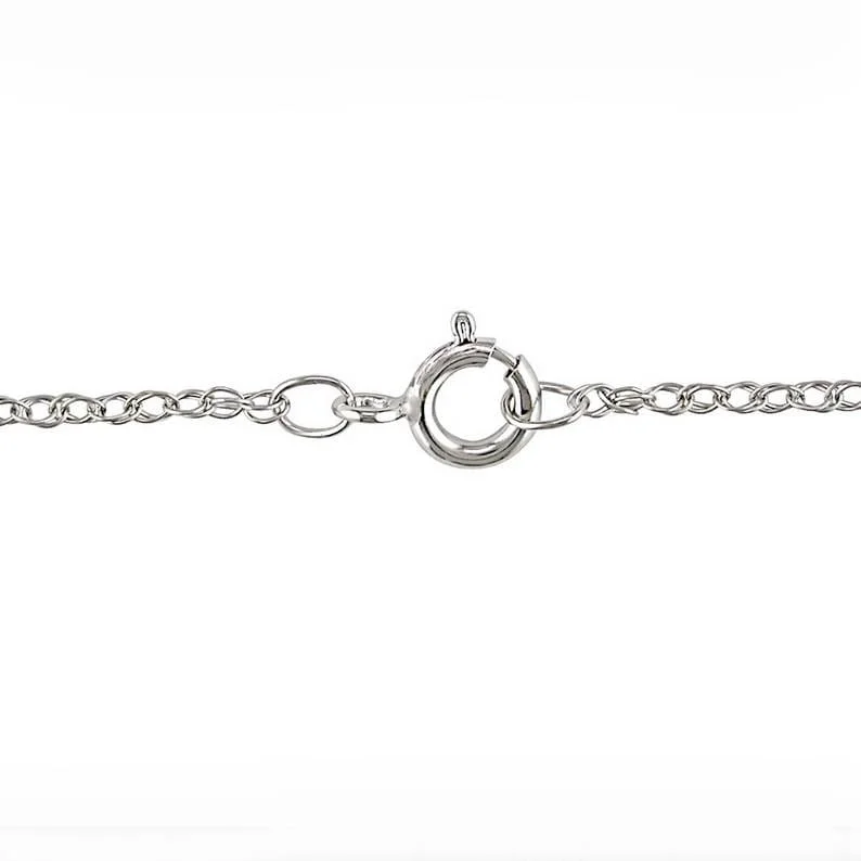 knot charm necklace -3/4 ct Diamond Solitaire Pendant White Gold Certified