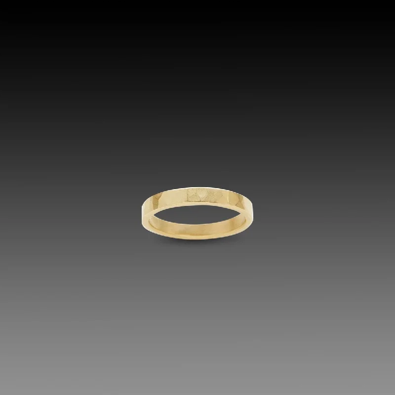 rose gold infinity ring -3mm Hammered Gold Band