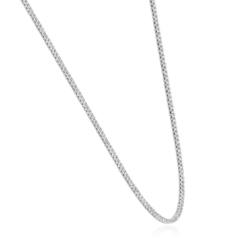 silver cross pendant necklace -5Ct TW Diamond Tennis Necklace 4-Prong White Gold 16" Lab Grown