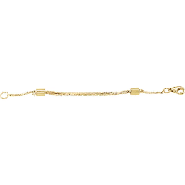 gold and diamond necklace -Adjustable Sliding Chain Extender