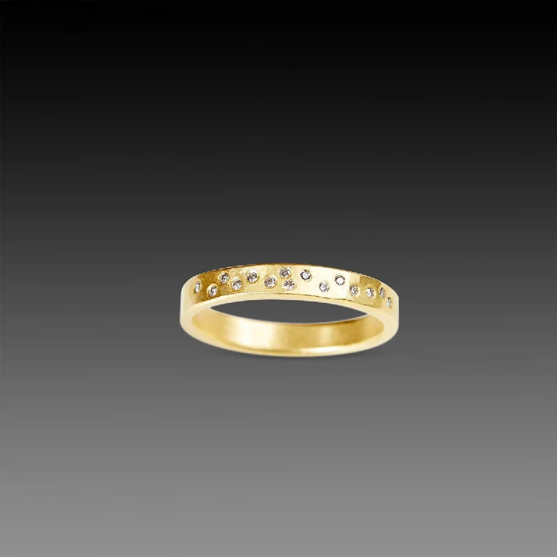 delicate dainty ring for women -Diamond Sprinkle Band