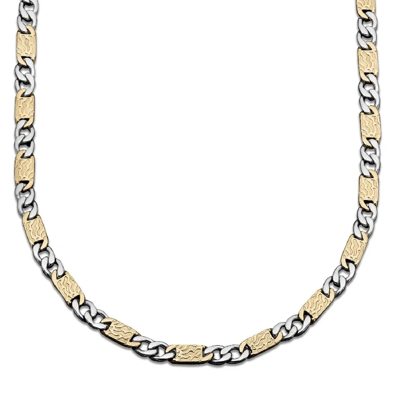 luxury pearl choker necklace -Keatton Two Tone Necklace