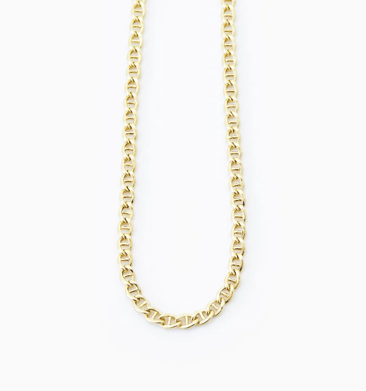 gold choker necklace for women -Marina Chain In 14K Solid Gold