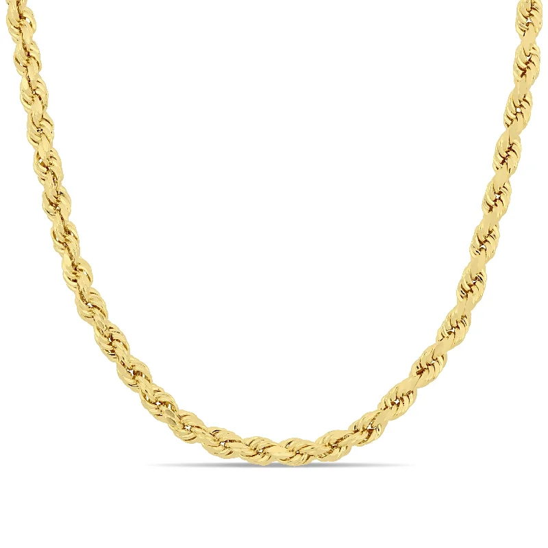 long statement necklace -Miadora 14k Yellow Gold 22 Inch Rope Chain Necklace