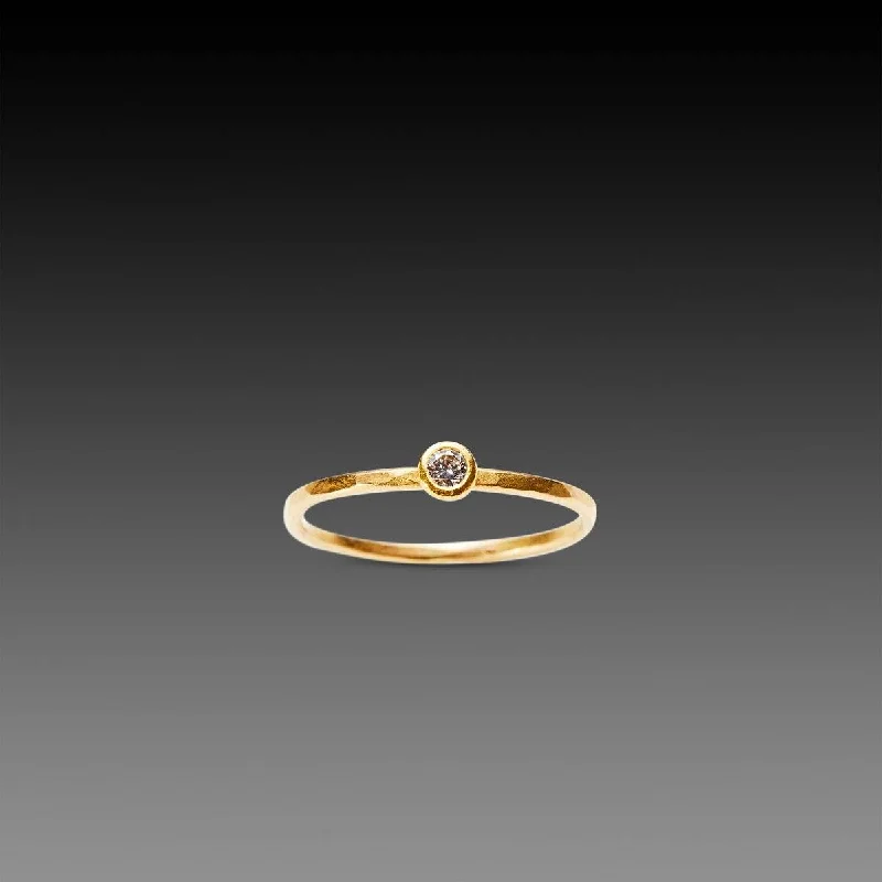 art deco style ring -Tiny Diamond Ring