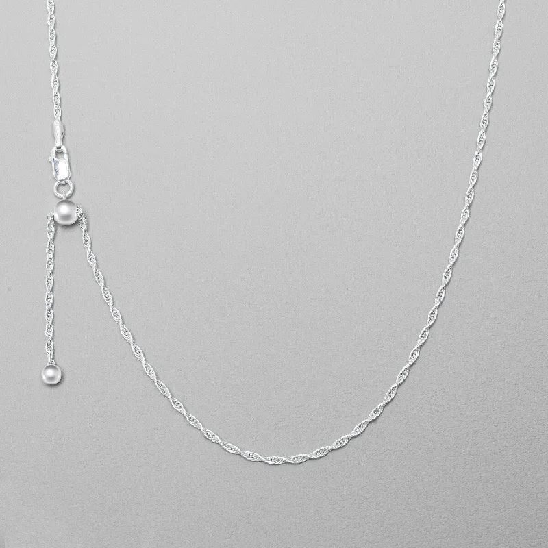 butterfly necklace with diamonds -Victoria Townsend .925 Sterling Silver Adjustable Cuban Chain Necklace