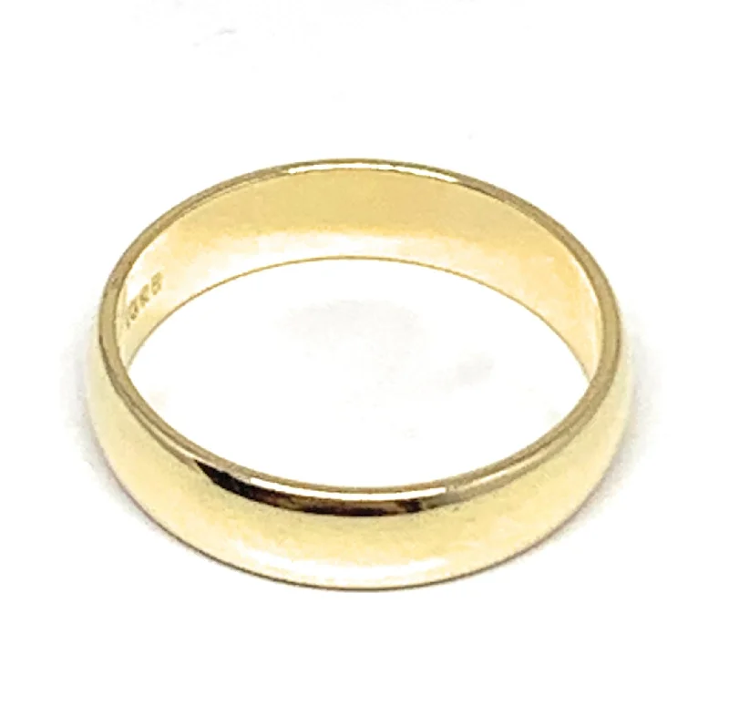 chunky statement ring -14k Solid Gold Yellow Classic Band Ring 5mm