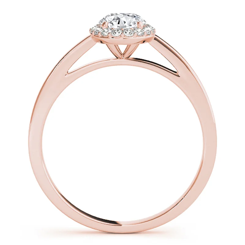 three-stone engagement ring -Auriya 14k Rose Gold Lab Grown Oval Diamond Halo Engagement Ring 0.50 to 5.00 ct. tw. (F-G VS)