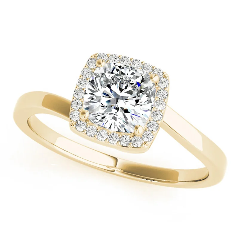 custom engraved couple’s ring -Auriya 14k Yellow Gold Lab Grown Cushion Diamond Halo Engagement Ring 0.50 to 5.00 ct. tw. (F-G VS)