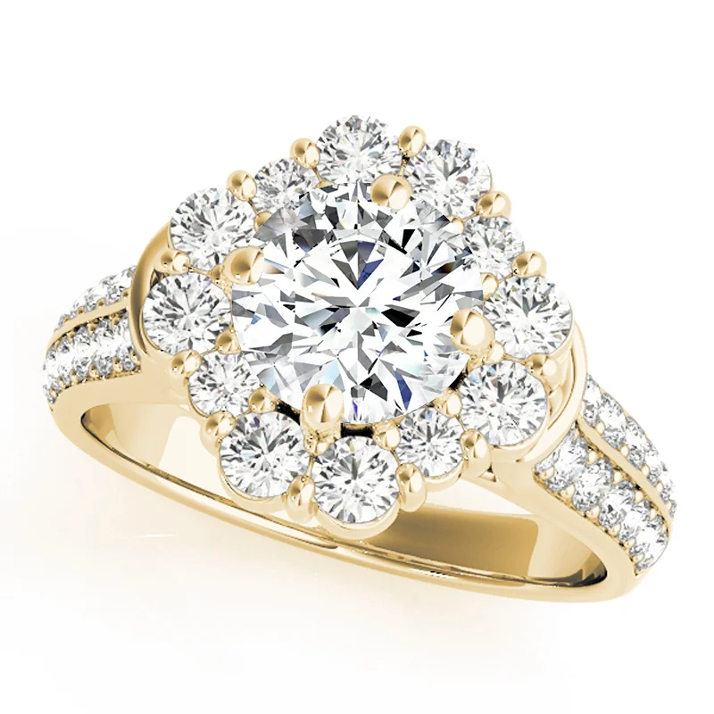 custom engraved couple’s ring -Auriya 14k Yellow Gold Lab Grown Round Diamond Halo Engagement Ring 0.50 to 5.00 ct. tw. (F-G VS)