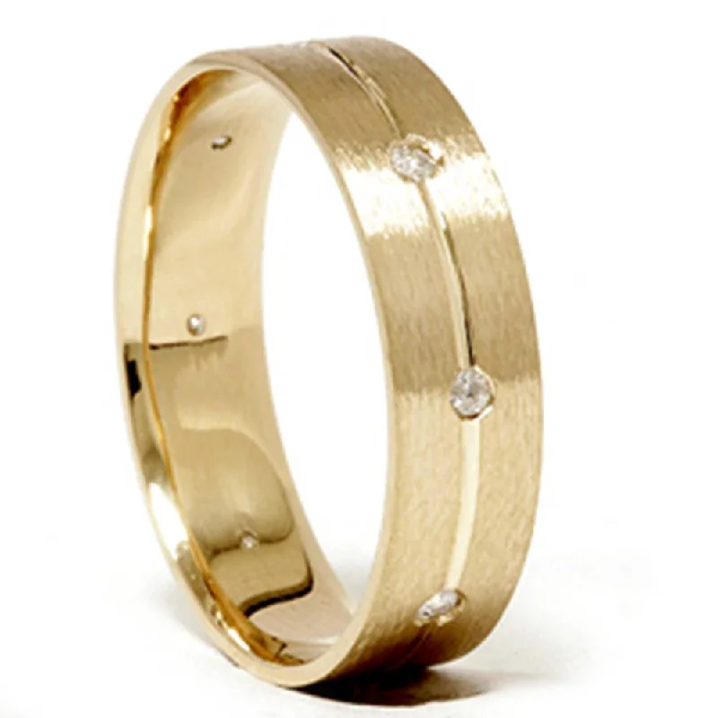 adjustable crystal ring -Mens Comfort Fit Bezel Diamond Wedding Gold Band Ring