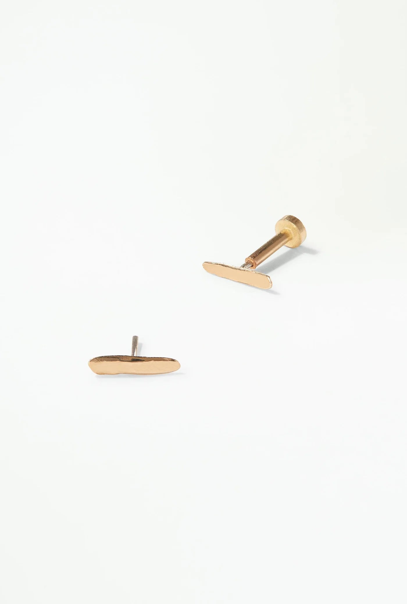 rose gold teardrop earrings -DASH WISP STUDS