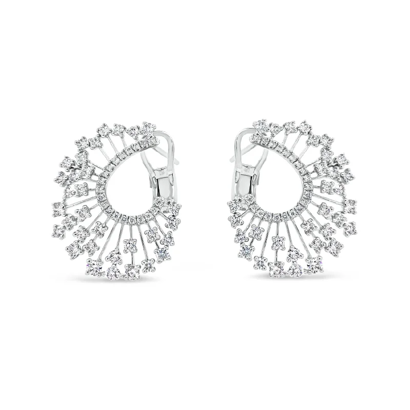 luxury pearl drop earrings -Diamond Starburst Earrings