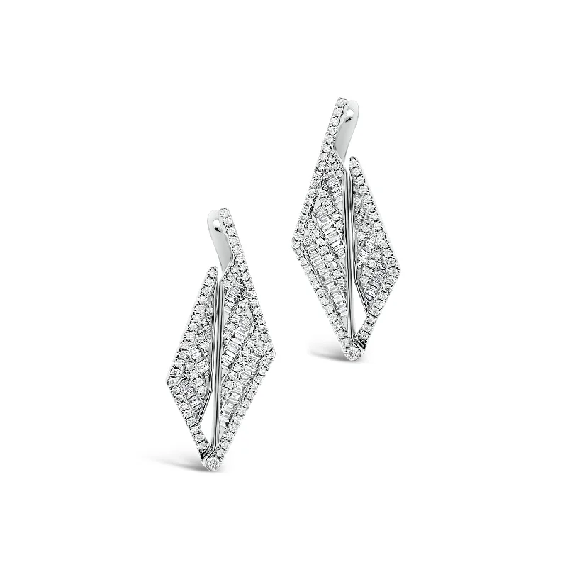 animal print earrings -Diamond Triangle Drop Earrings