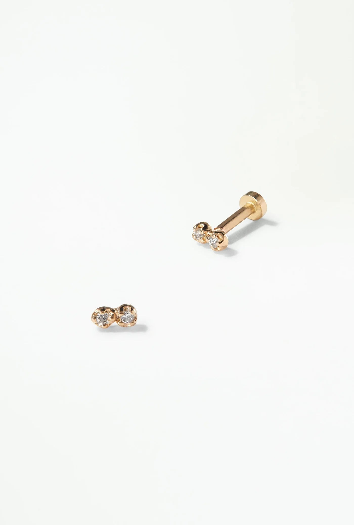 butterfly stud earrings -DIMPLE DIAMOND EARRINGS