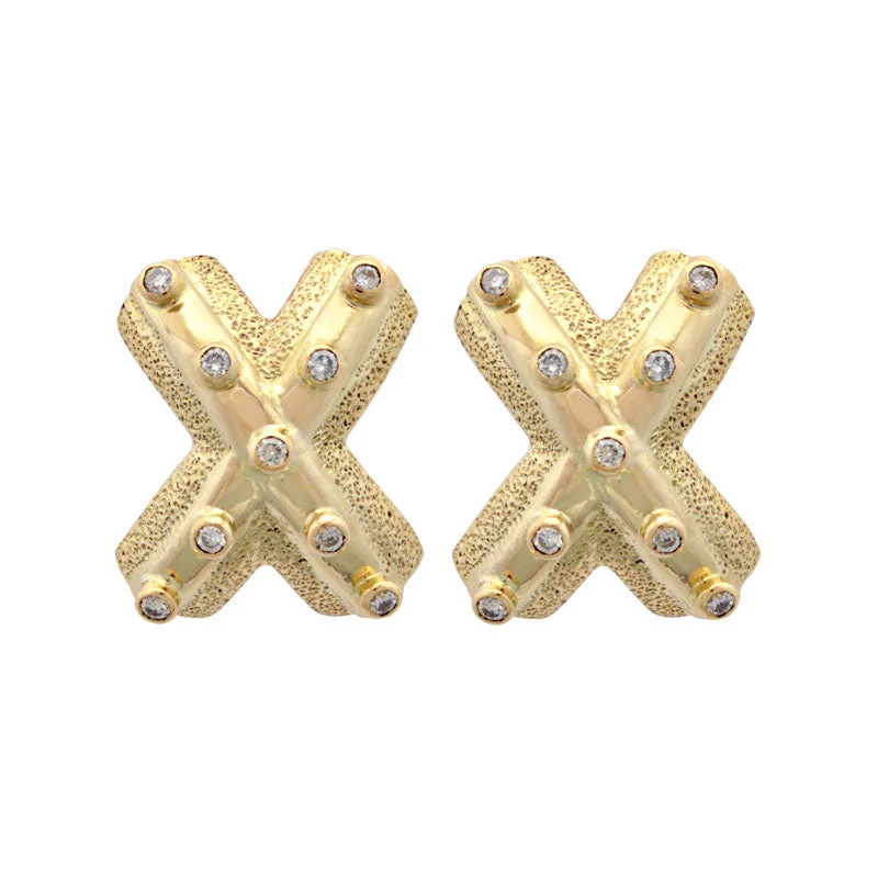 playful charm earrings -Earrings- Diamond (1911L)