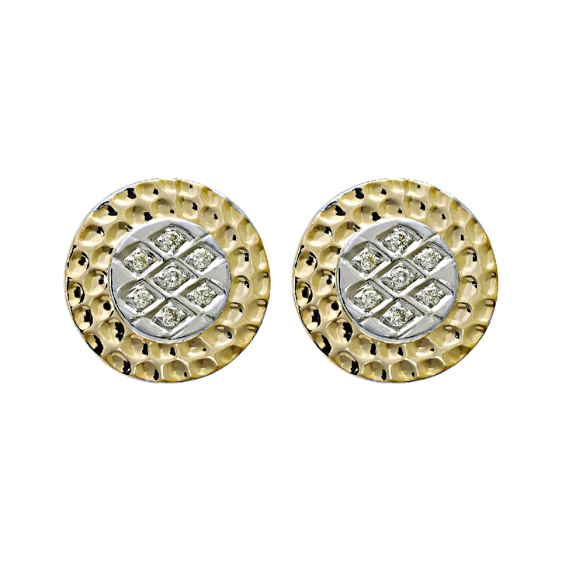 flower-shaped gold earrings -Earrings- Diamond