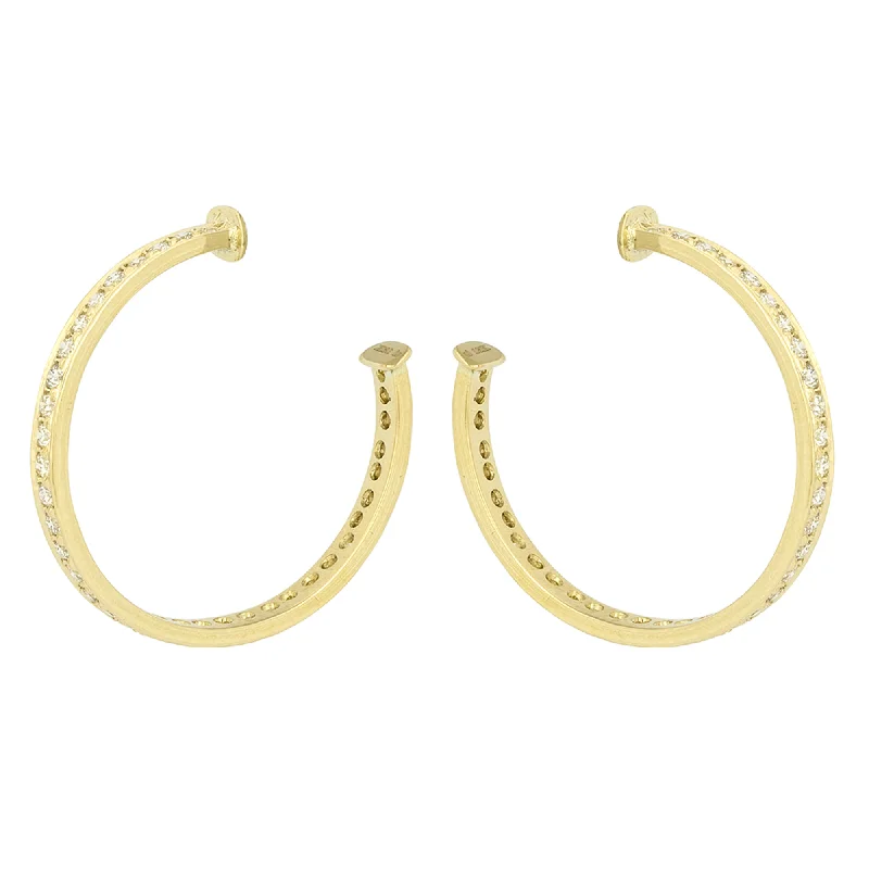 glittery hoop earrings -Earrings - Diamond (2263A)