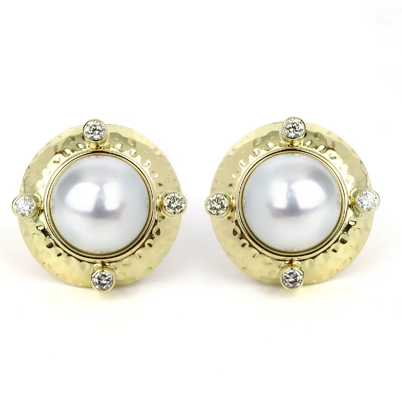 sleek silver threader earrings -Earrings - Pearl And Diamond