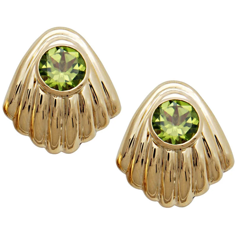 animal print earrings -Earrings - Peridot (1430E)